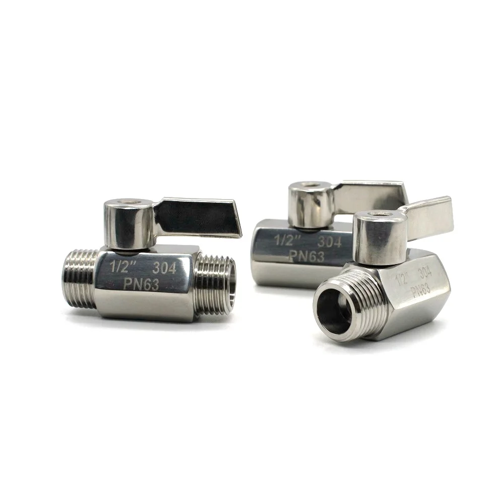 

New Type High Quality 1/8 1/4 3/8 1/2 3/4 1 inch BSP Thread MINI Ball Valve Stainless Steel SS304 DN6 DN8 DN10 DN15 with handle