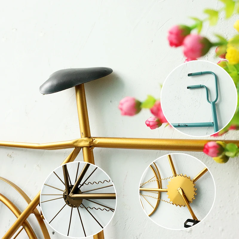 

American wrought iron bicycle decorations wall hanging creative flower stand cafe bar home three-dimensional ornaments
