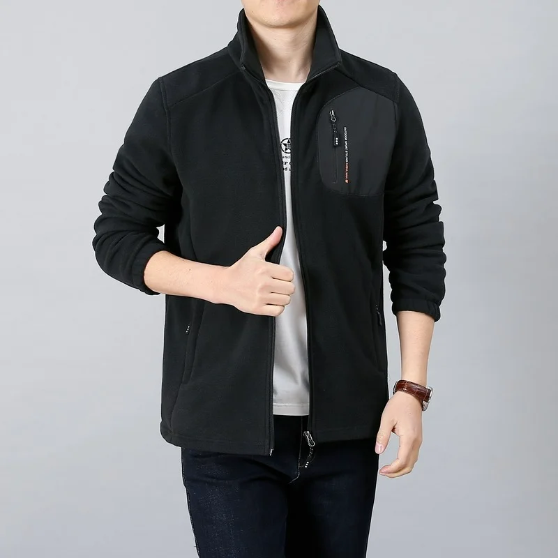 

Autumn Winter Outdoor Mountaineering Polar Fleece Men's Thick Warm Double-sided Fleece Sweatshirt Men's Polar Fleece Clothes Men