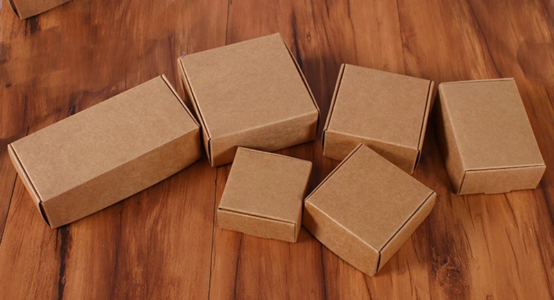 1 шт. различных размеров крафт Бумага подарок Коробки сделай сам конфета