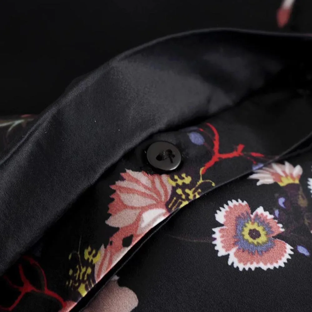 

Sale Black Women Spring Autumn Shirts Floral Printed Loose Style 2021 New Fashion Pullover Long Sleeve Mother Gift Blouse Tops