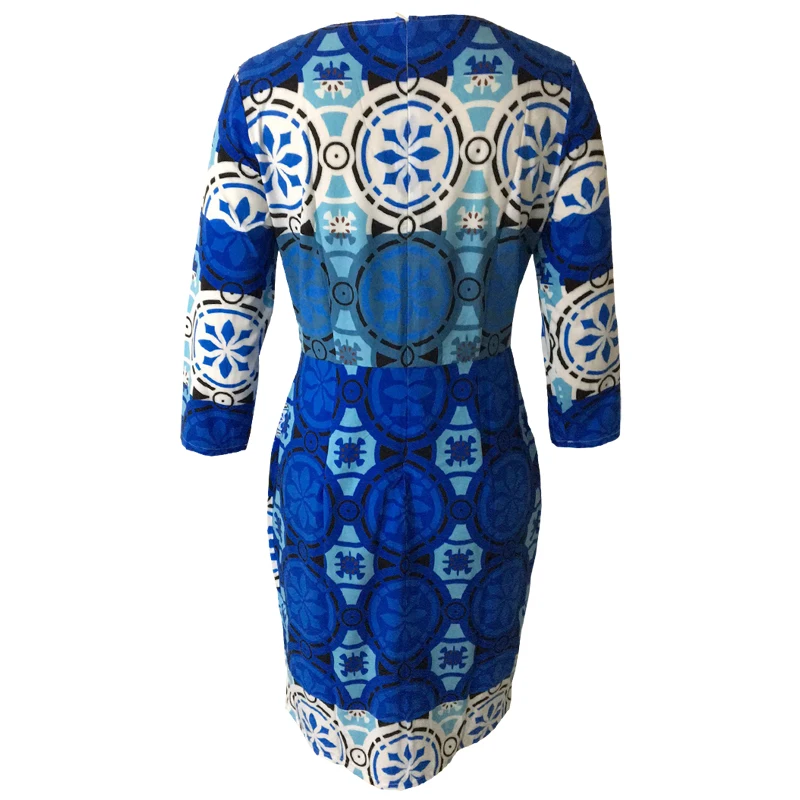 

Autumn Summer Dress Women 2021 Casual Plus Size Slim Primitive Tribe Print Office Lady Bodycon Dresses Elegant Sexy Party Dress