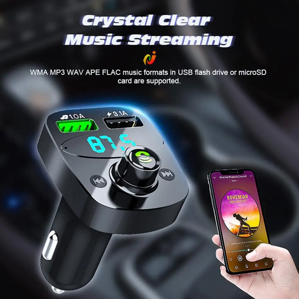 

Автомобильный MP3-плеер Bluetooth-совместимый приемник Быстрая зарядка аудиоприемник Bluetooth звонок многофункциональное автомобильное зарядное у...