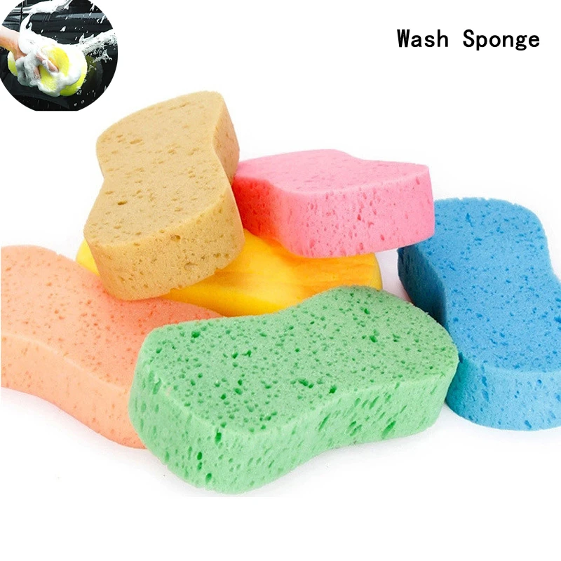 Губка для мытья автомобиля блок вафельная ткань полировки инструмент очистки