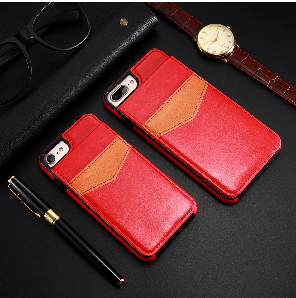 Доктор чехол Ретро реальной Натуральной кожи Чехол на Самсунг галакси S4 мини S3 S7 край S6 край S5 на айфон 6 6S плюс 7 7 плюс 5 5S SE чехол чехол на айфон 5s - Цвет: Red