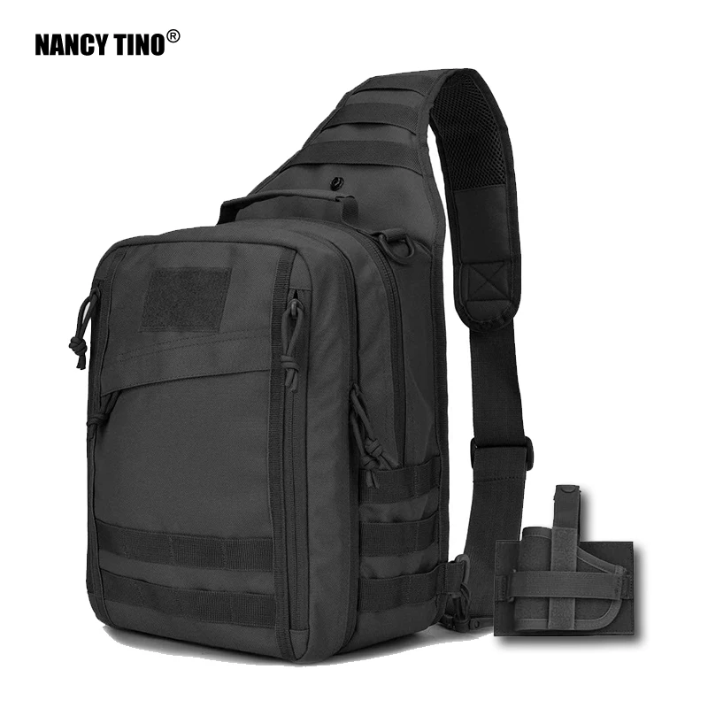 

Tactical Single-shoulder Bag Pack Small Military Sling Backpack Assault Range-Bag Holster Inside Black Brown Hunting Fishing