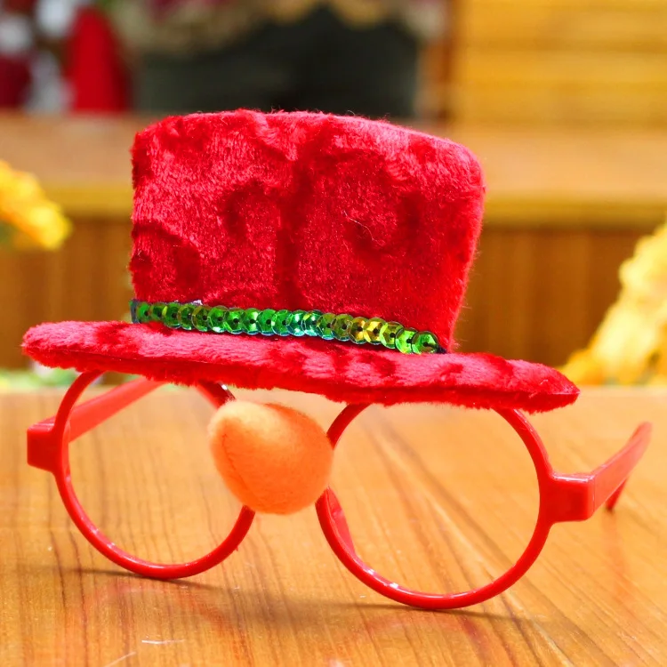 

1 PC Fashion Glasses Frame For Christmas Accessories Happy New Year Party Gift Santa Claus Snowman For Women Men Children