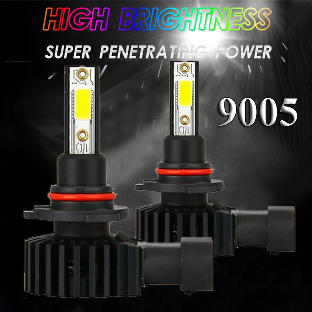 2 шт. 9005 комплект автомобильных светодиодных фар супер яркая высокая мощность 60