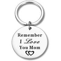 mothers day keychain dad birthday gifts from daughter son remember i love you mom key tag stainless steel present keyring