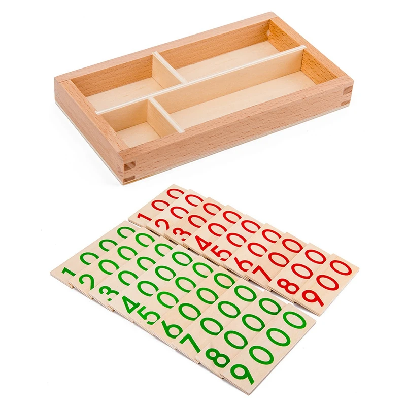 

Children Wooden Number Digital 1-9000 Cards Toys for Students Learning Small Size Early Educational Toys
