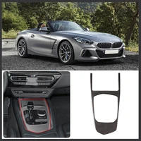 for bmw z4 2017 2020 car styling soft carbon fiber central control gear panel sticker car interior modification accessories