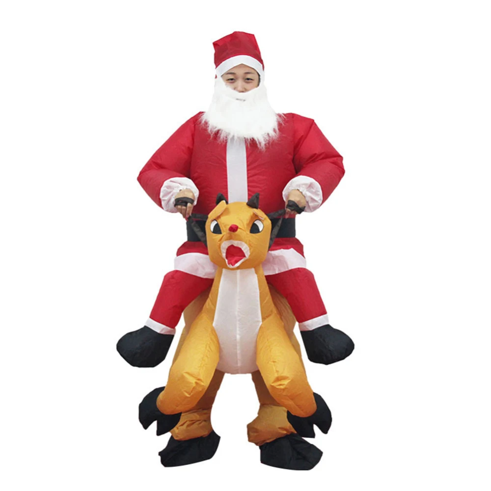

Christmas Inflatable Santa Claus Clothes Inflatable Cosplay Costume Party Dress Blow Up Body Suit