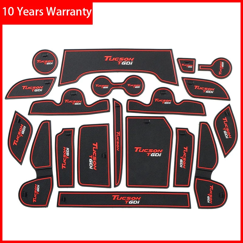 For Hyundai Tucson 2019 Door Slot Pad Mat 3D Rubber Interior Cup Cushion Groove Lnterior Anti Slip Car Styling | Автомобили и