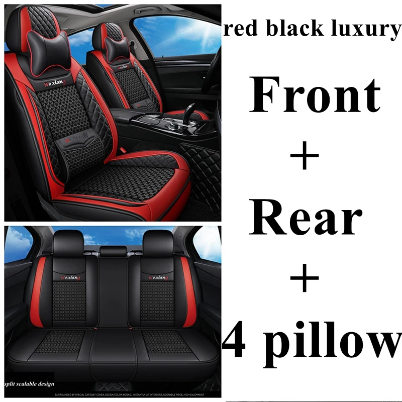 red black Luxury Авто сиденья набор для Mercedes Benz C200 C180 C200 C200K C220 C250 C280 C300 C350 C450 G350d G500 A160 B180 B200 B260 t211 - Название цвета: red black Luxury