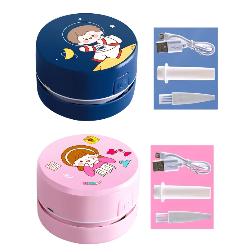 

Small Vacuum Cleaner 360 Degree Upper High Suction USB Recharged for students