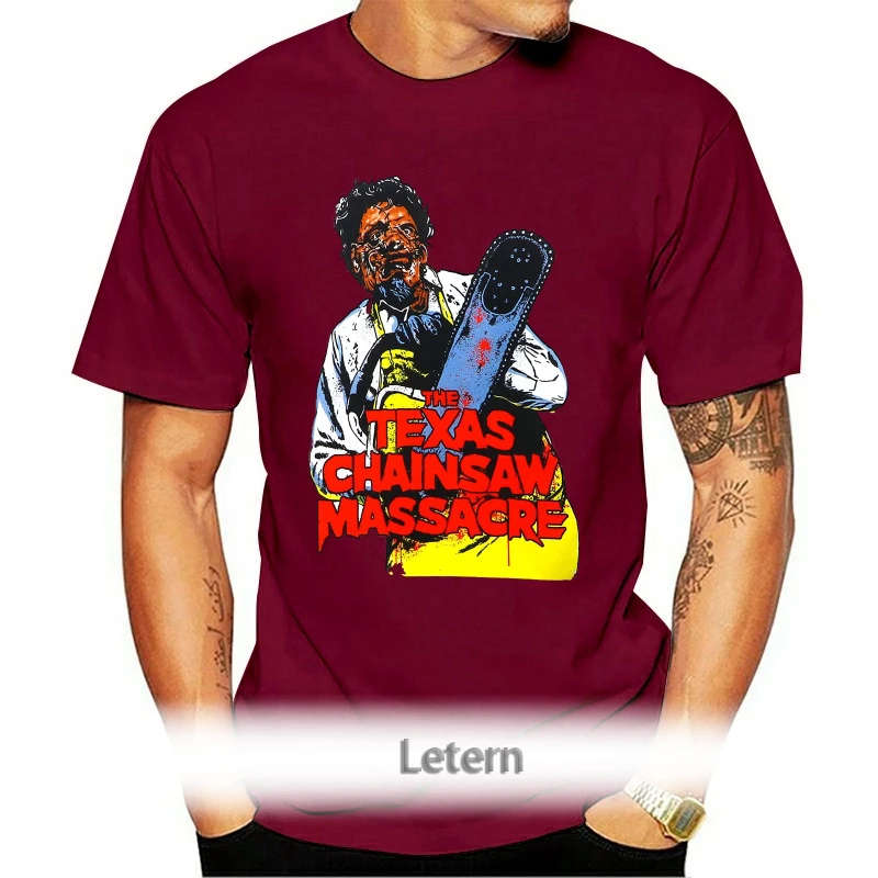 

2021 Summer Fashion Tops & Tees Print Casual Cotton Male Authentic Texas Chainsaw Massacre Illustration Awesome Shirts