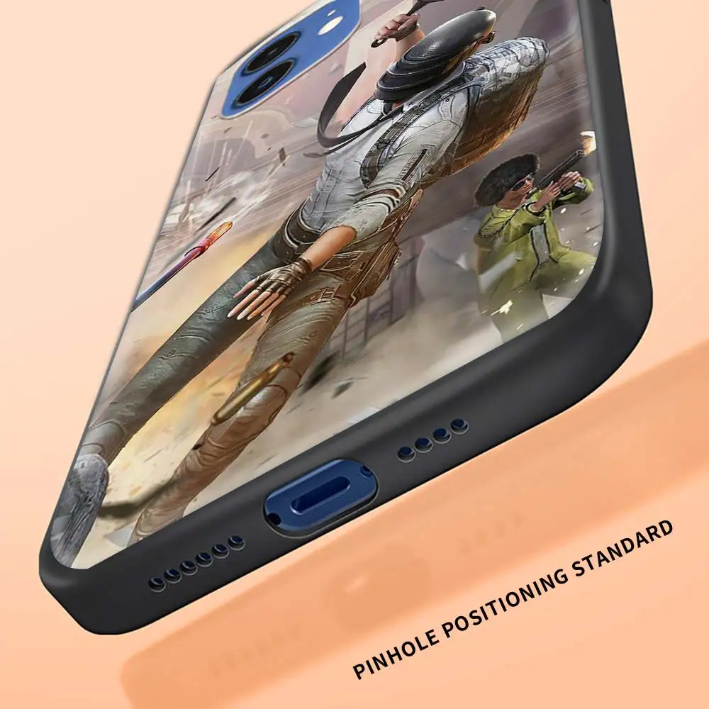 

Luxury Case for iPhone 7 8 11 12 Pro XS Max 12 Mini X XS XR ES 2020 Plus Black Phone Soft Shell Coque Fashion PUBG Game