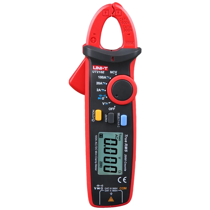 

UNI-T UT210E Digital Clamp True RMS NCV VFC Low Pass Filter Auto range 2~3 times/s Sampling Rate LCD Backlight