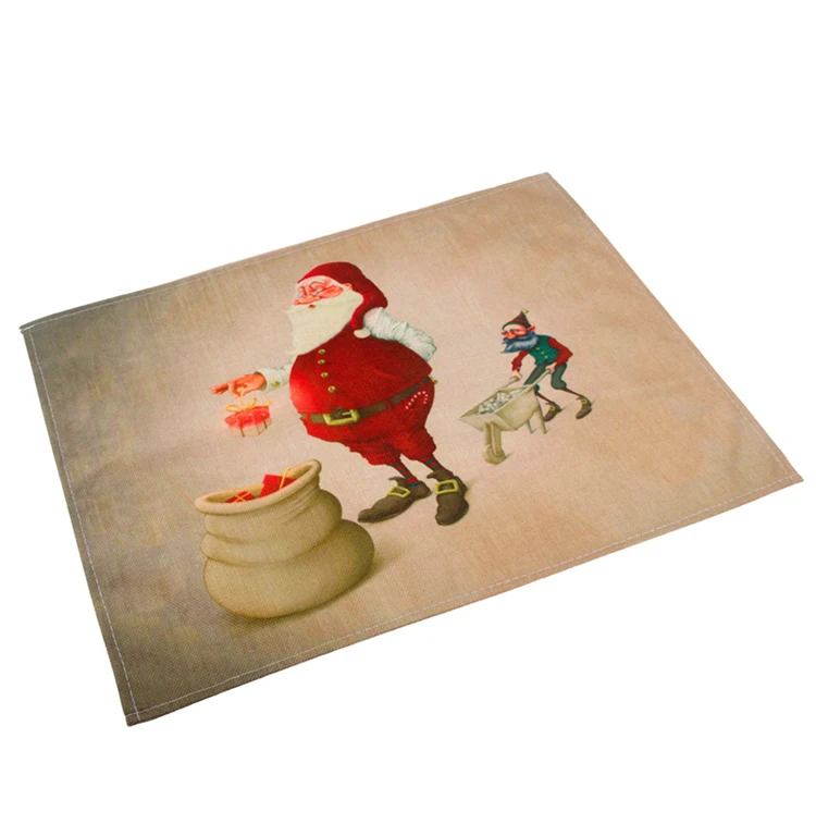 Table Mat 1 Noel Декор Рождественский подарок Настольный коврик Рождественский Navidad Natal Рождественское украшение для дома новогодний декор - Цвет: Table Mat 1