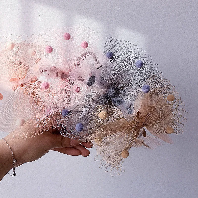 Детская повязка на голову в Корейском стиле головной убор принцессы с бантом из