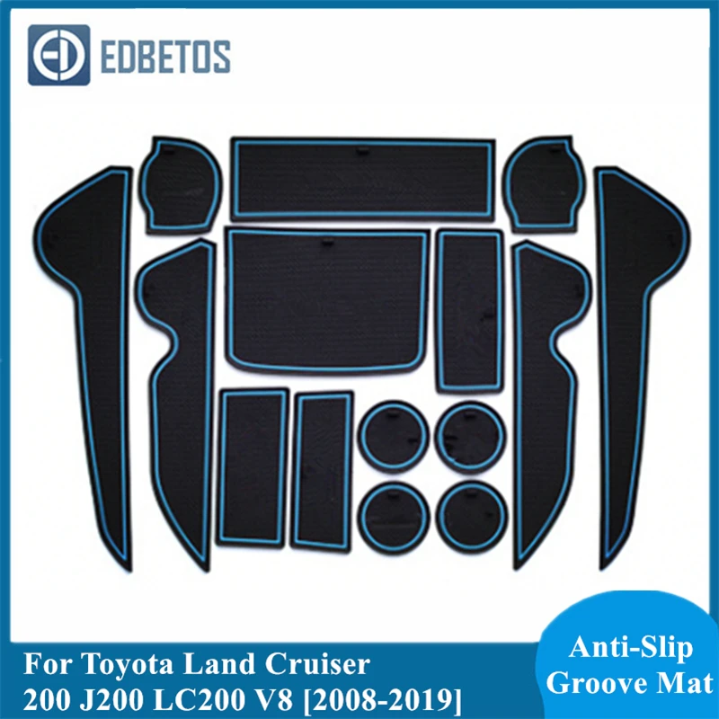 Автомобильный нескользящий коврик для подстаканника дверных ворот Toyota Land Cruiser 200