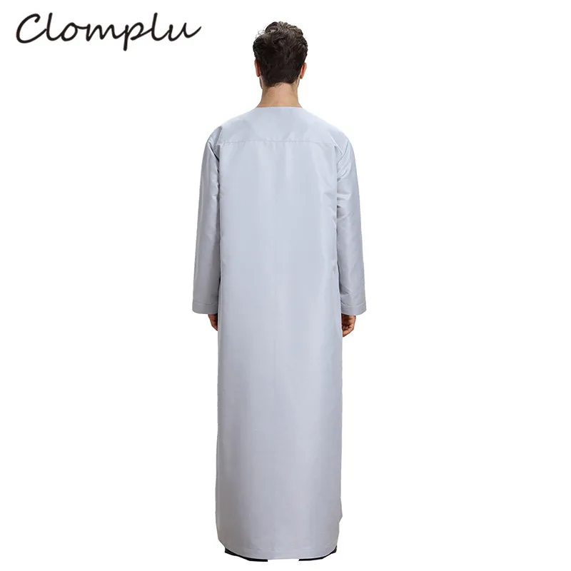 Мусульманская одежда Clomplu Jubba Thobe кафтан Дубай однотонная Повседневная
