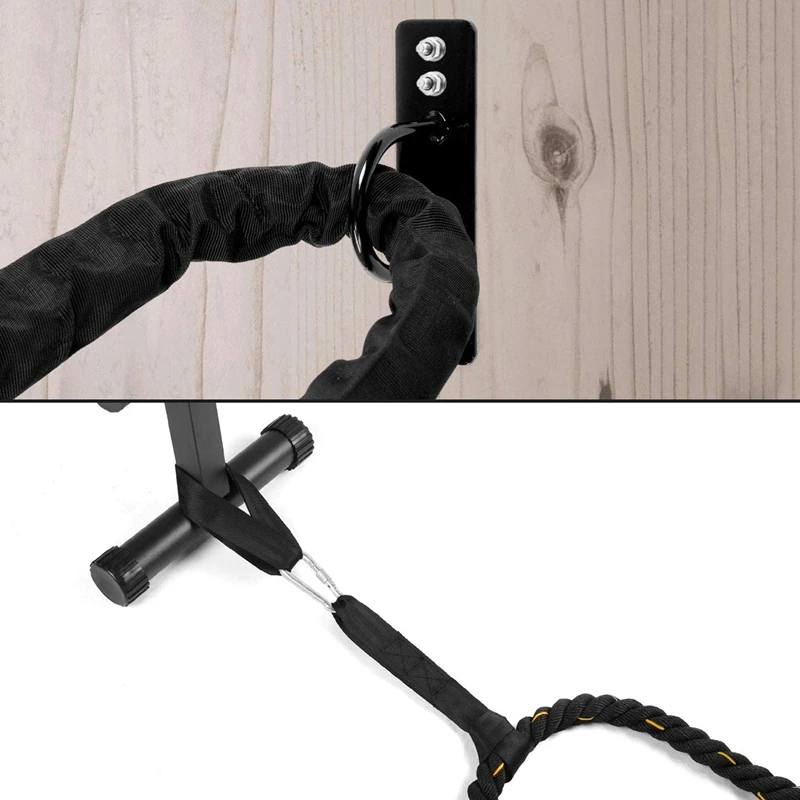 

8Pcs Battle Rope Anchor Strap Kit Resistance Band Wall Anchor Bracket Kit - Yoga Gymnastics Suspension Mount Anchor