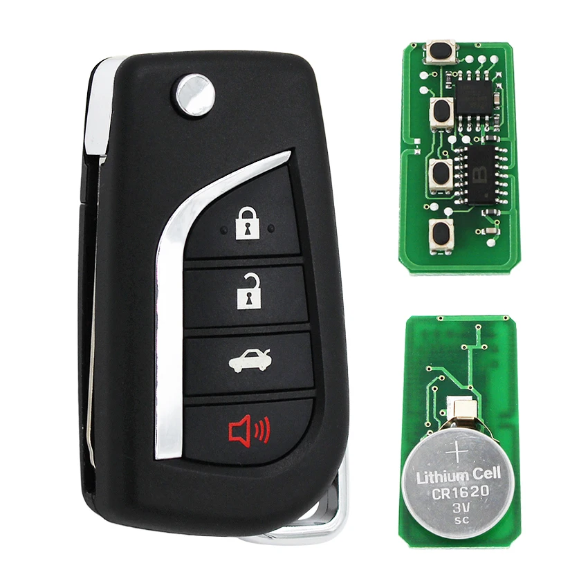 3+1/4 Button Upgraded Folding Flip Remote Car Key 314MHZ with G Chip FCC ID: HYQ12BBY for Toyota Camry 2007 - 2011 RV4 2010 | Автомобили и