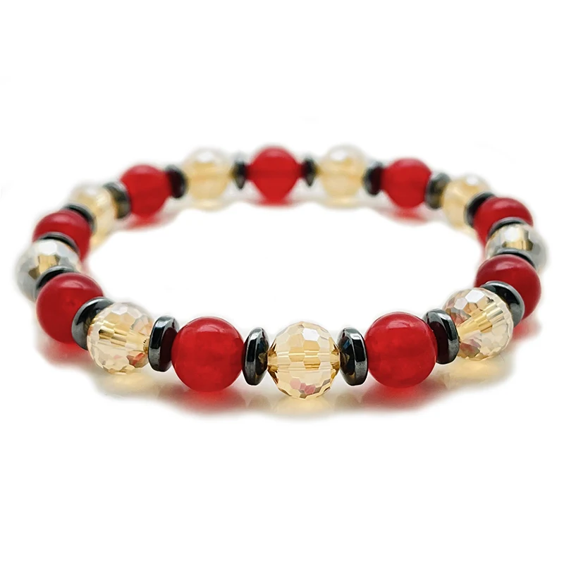 

Luxury Hematite Glass Jade Women Bracelets for Wedding New Mullti Color Korean Natural Stone Beaded Bracelet Jewelry Wholesale