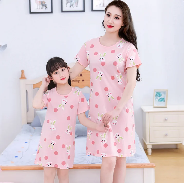 Ночная рубашка для девочек пижамы всей семьи одинаковые наряды мамы и дочки
