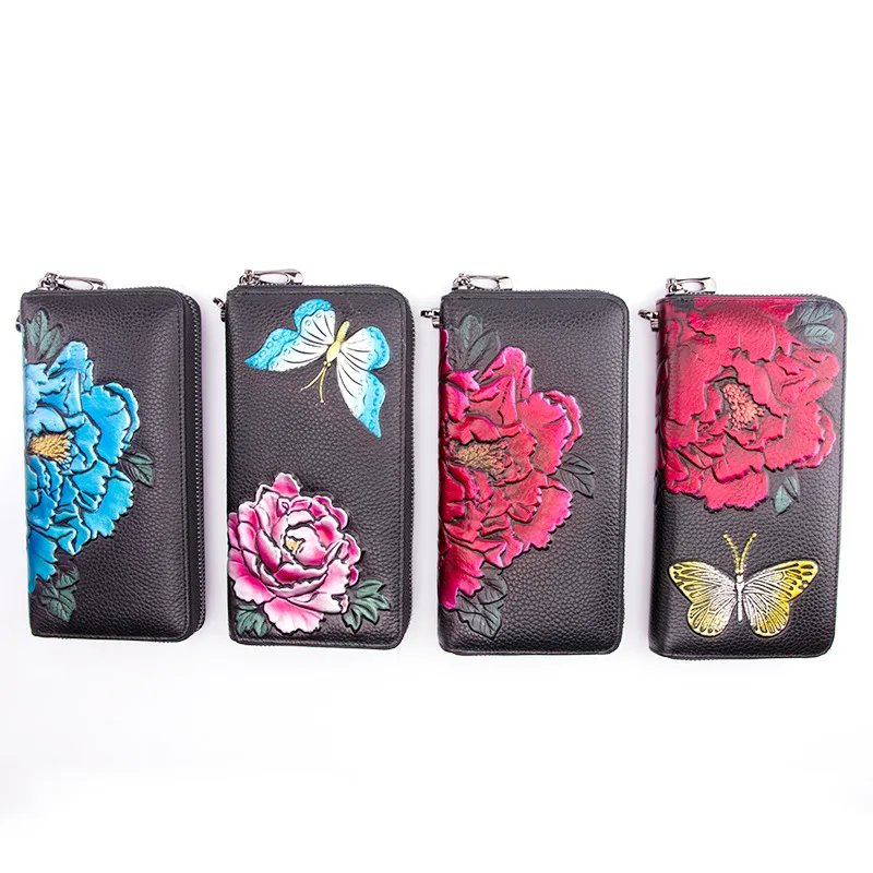 

Difenise China Style Retro Wallet 2021 Latest Leather Wallet Zipper Hand Long Purse High Quality