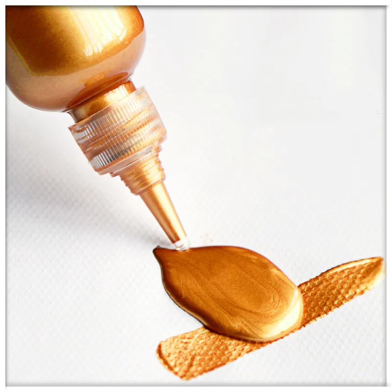 60 акриловые краски мл Золотая краска водостойкий металлик не выцветает для