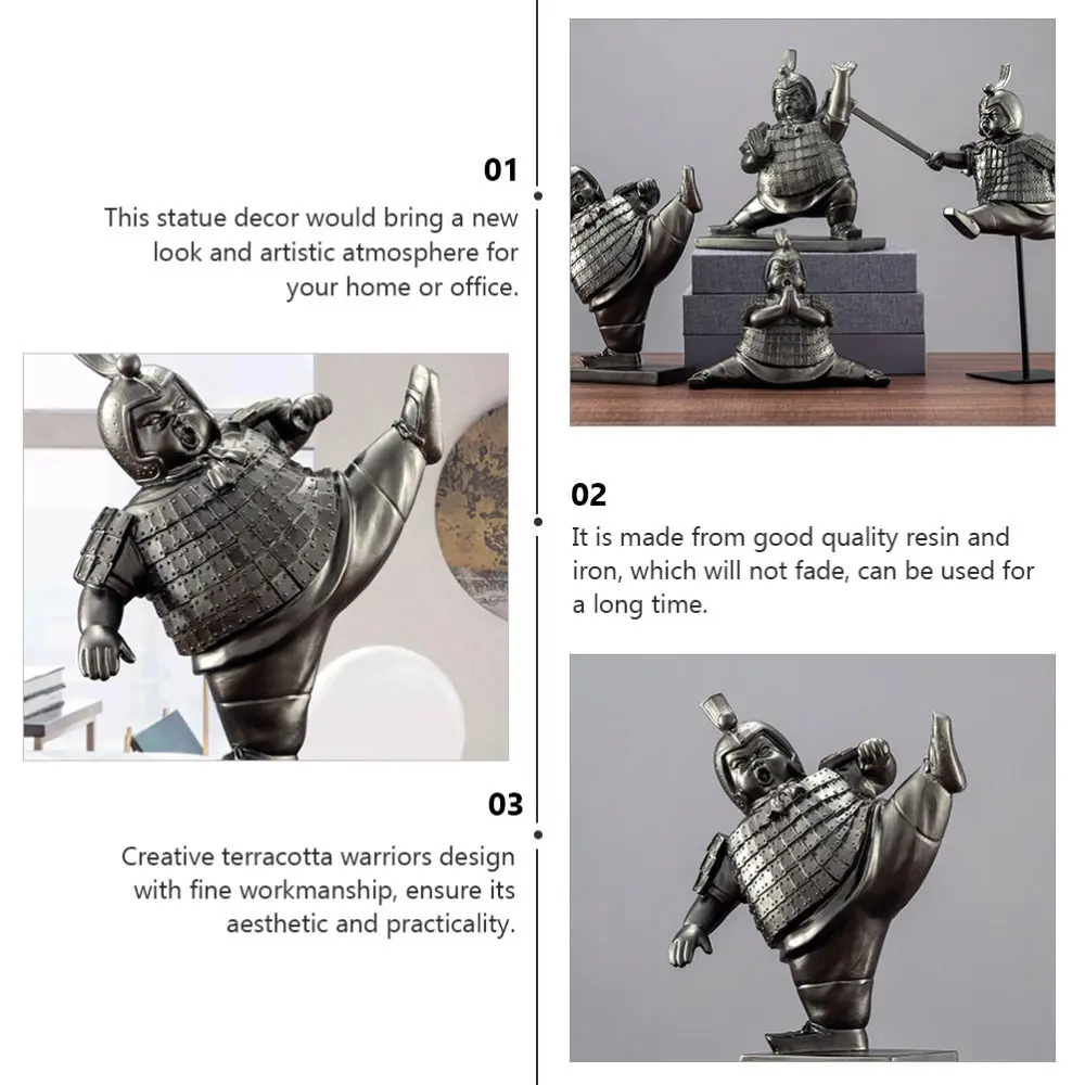 

1 Pc Terracotta Warriors Figurine Statue Decor Sculpture Adornment Desktop Decor