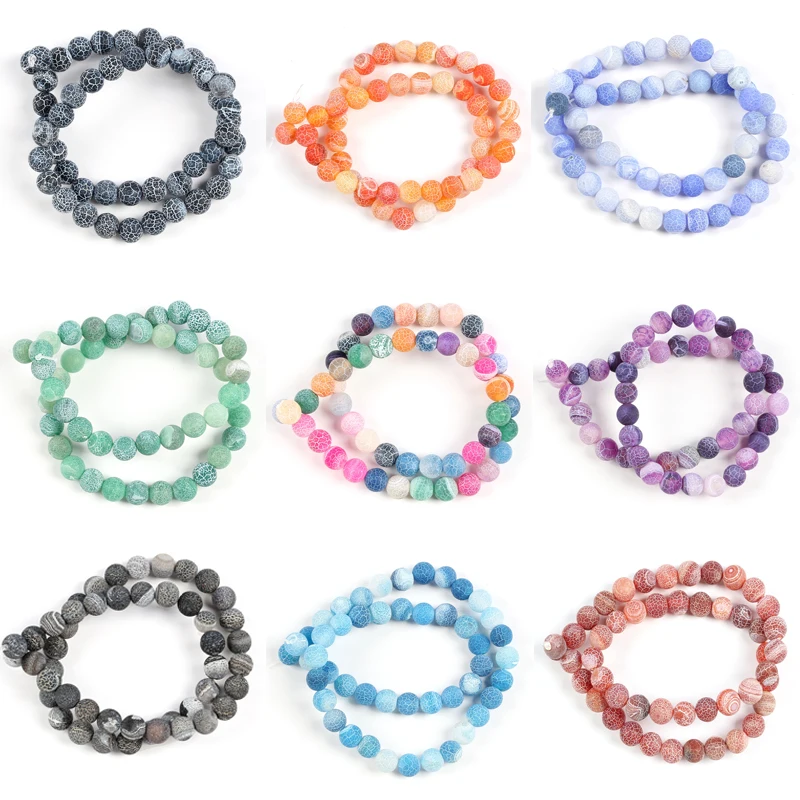 Круглые бусины из матового оникса 6/8/10 мм серый синий красный разные цвета