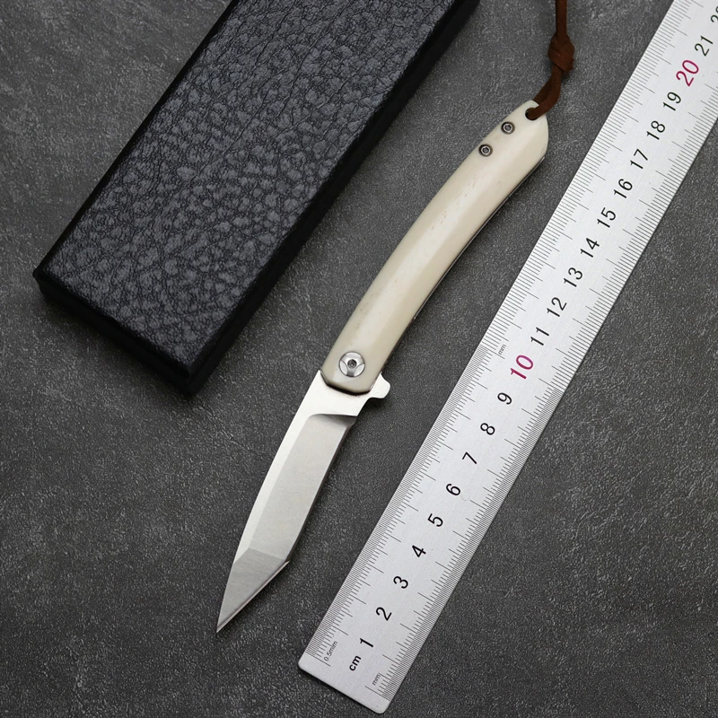 

Складной нож ZY001 14C28N, карманный резец со стальным лезвием и ручкой из розового дерева для повседневного использования, кемпинга, охоты, фрук...