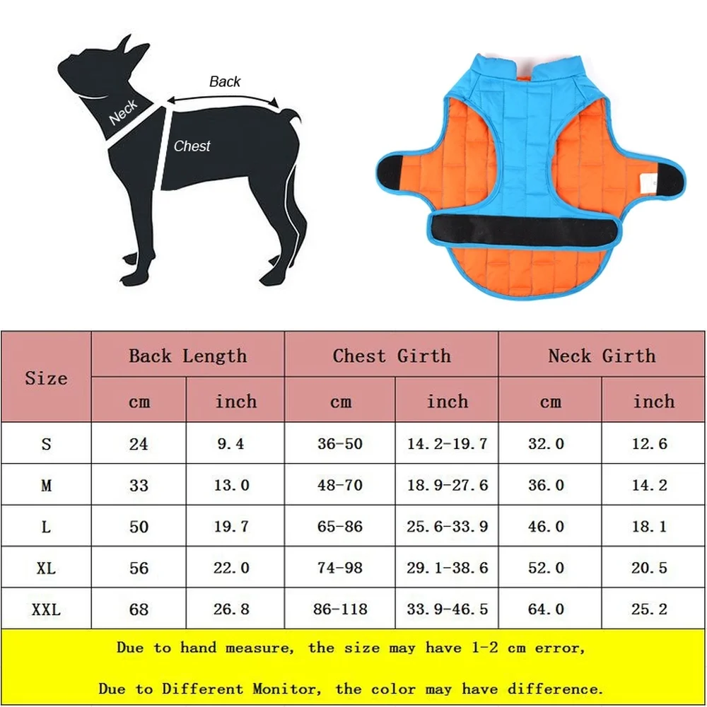 Зимняя одежда для собак светоотражающий водонепроницаемый жилет больших