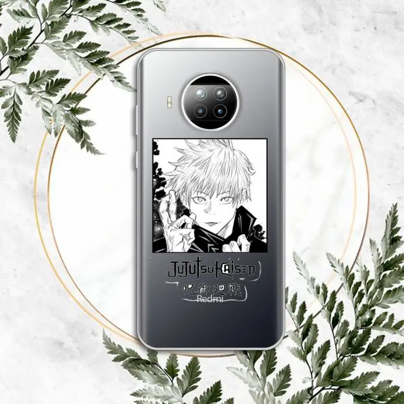 

Japanese Anime Jujutsu Kaisen Phone Case Transparent for Xiaomi Redmi note 10 t 8 9 pro lite 11