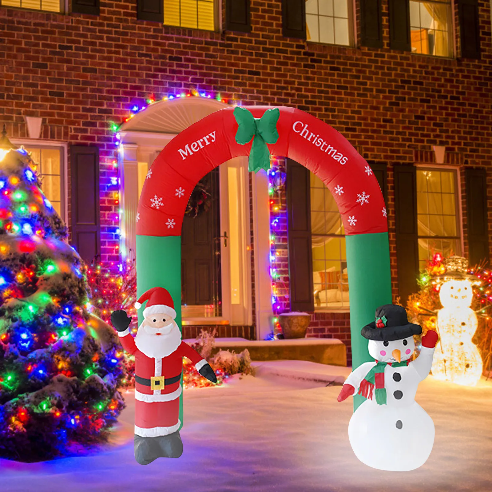 

Inflatable Santa Claus Archway Arch Giant Christmas Decorations Inflatable Santa Claus Snowman Arch With Led Lights Santa Props