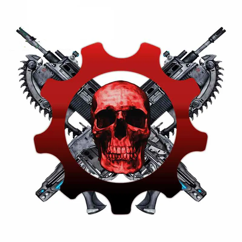 

Gears of War Skull Logo Car Decal Skateboard Scratch-proof Sticker DIY Windshield Creative Stickers KK 13cm x 11.6cm