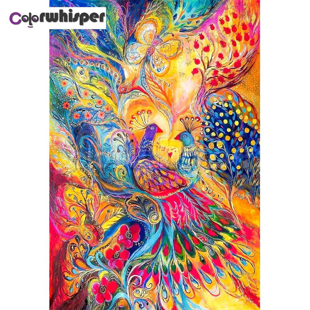 Алмазная картина полностью квадратная/круглая дрель Павлин 5D Daimond вышивка