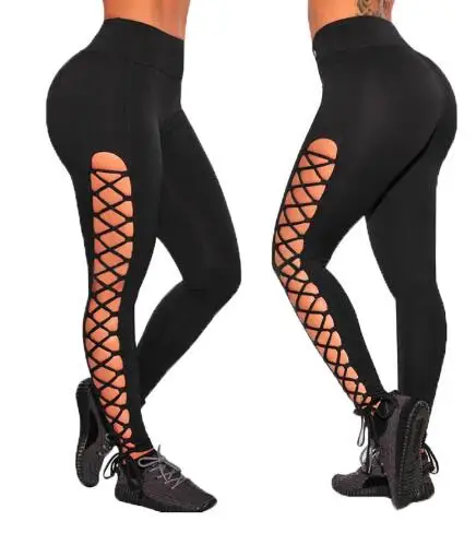 Модные женские сексуальные кружевные брюки с высокой талией больших размеров, повседневные спортивные обтягивающие леггинсы от AliExpress WW