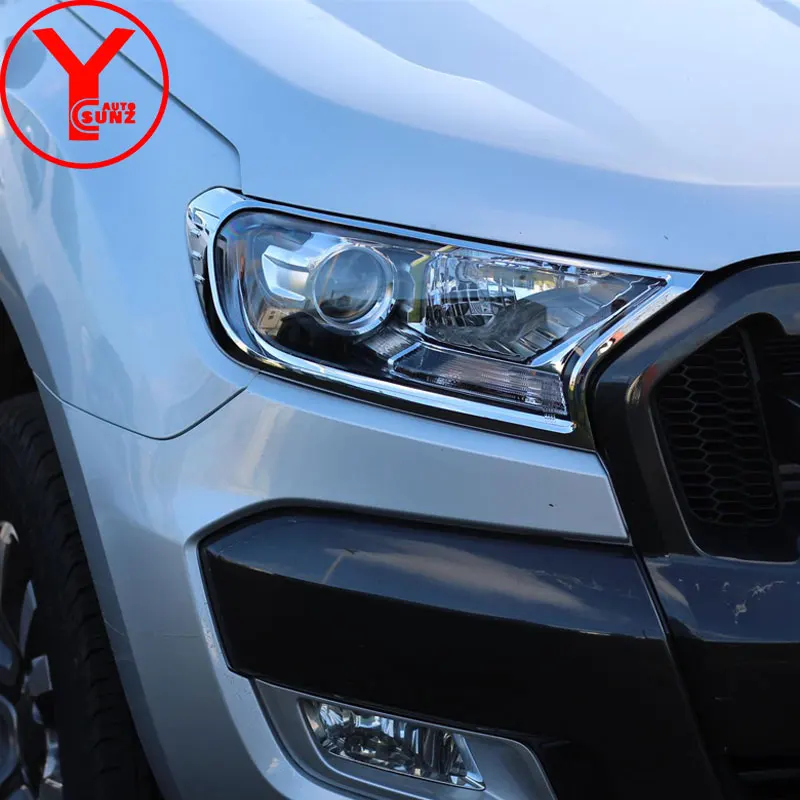АБС Хромовая головная лампа светильник на голову аксессуары для Ford Everest Endeavour Ranger