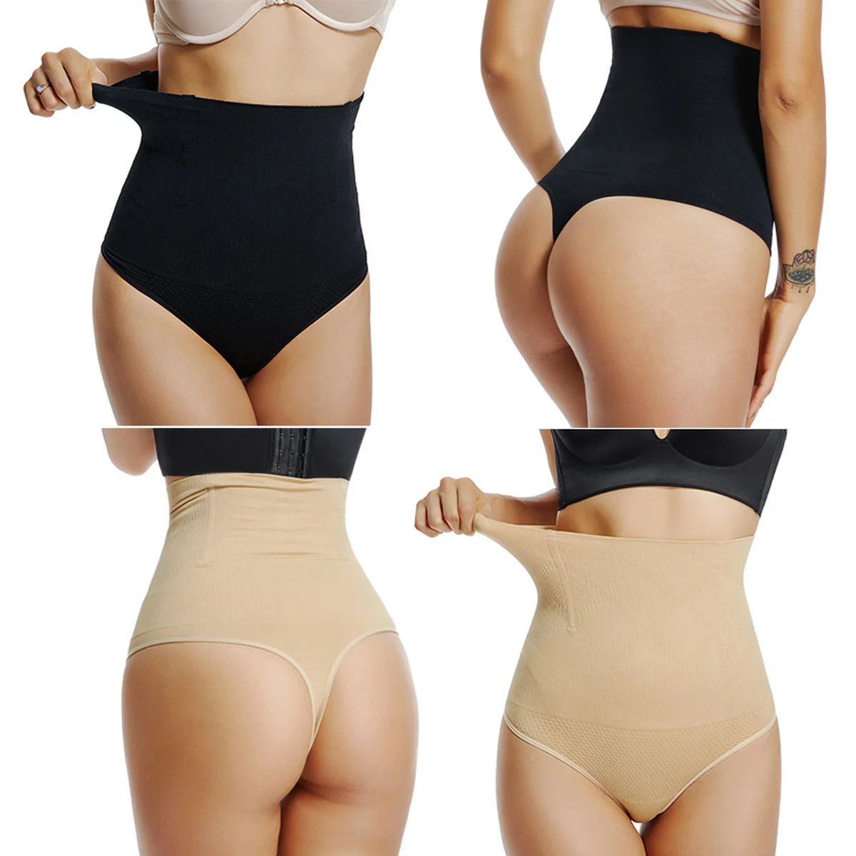 Sexy Briefs Underwear High Waist Panties Abdomen Underpants Solid Breathable Female Intimates Body Shaping | Женская одежда