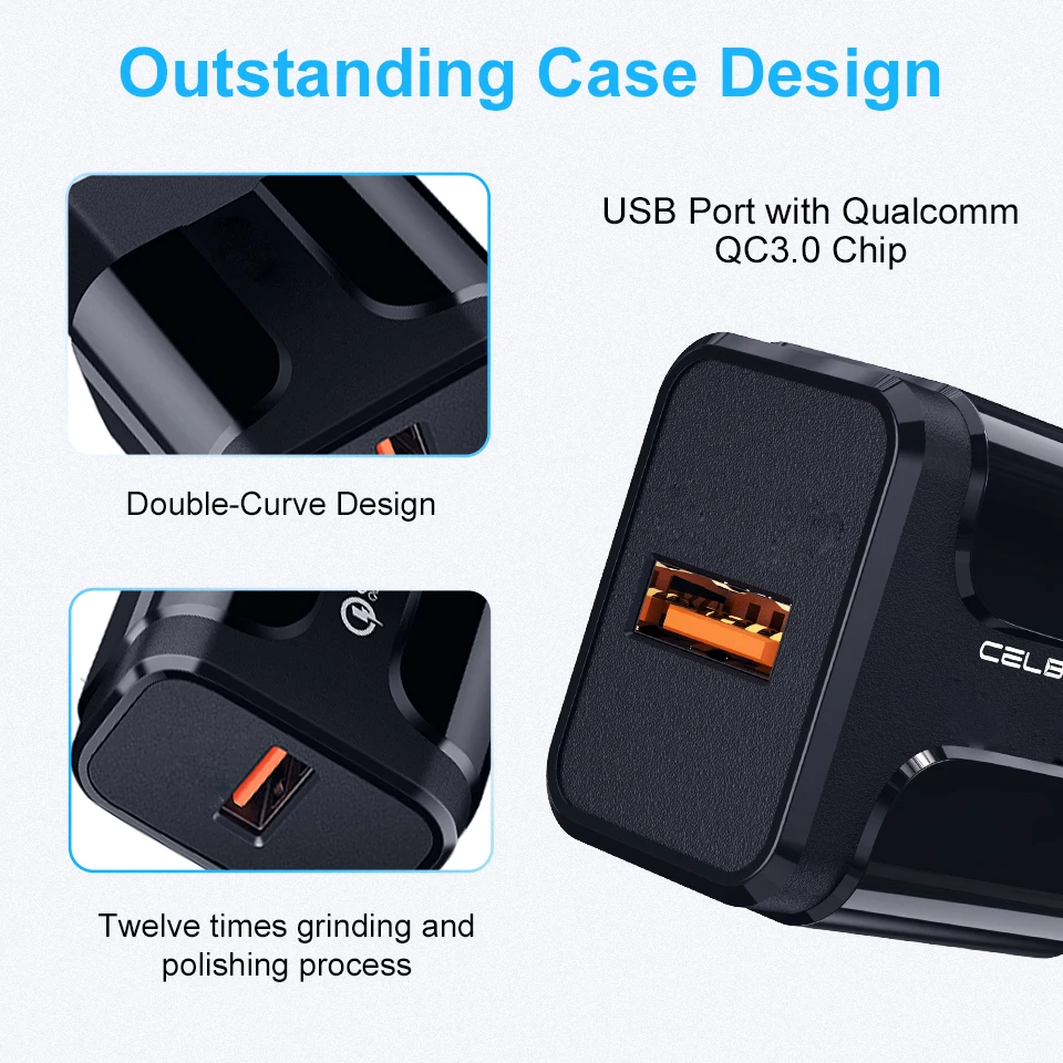 18 Вт USB зарядное устройство быстрое зарядное устройство 3,0 QC3.0 Быстрая зарядка для iPhone mi 9 A3 Red mi Note 7 8 K20 pro Сетевое зарядное устройство для телефона ЕС США адаптер