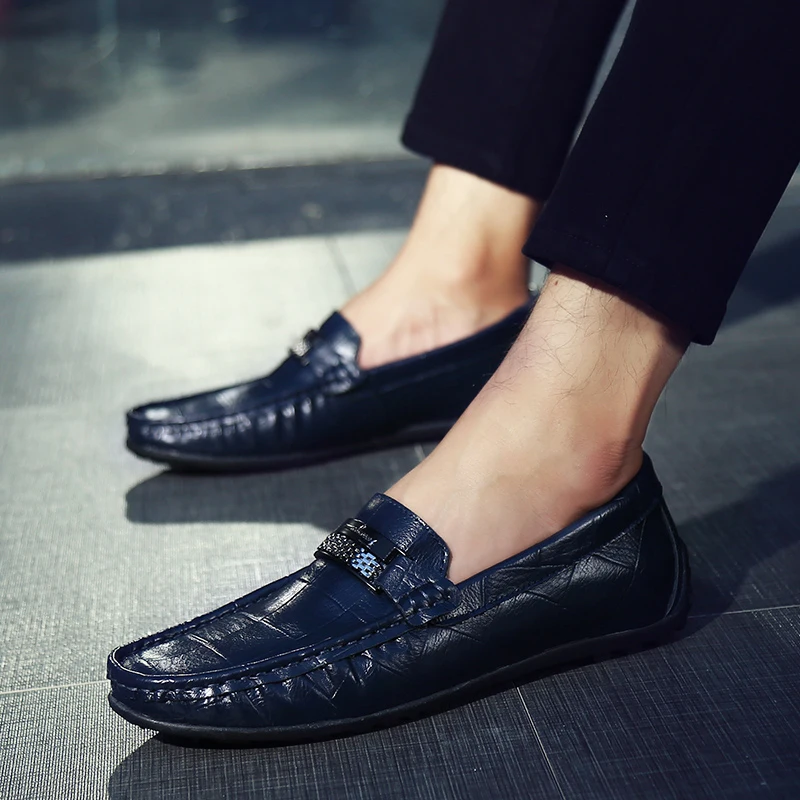 

Men Shoes Casual Genuine Leather Mens Loafers Moccasins Handmade Slip on Boat Shoes Classical Chaussure Homme Size 38-48 BTMOTTZ