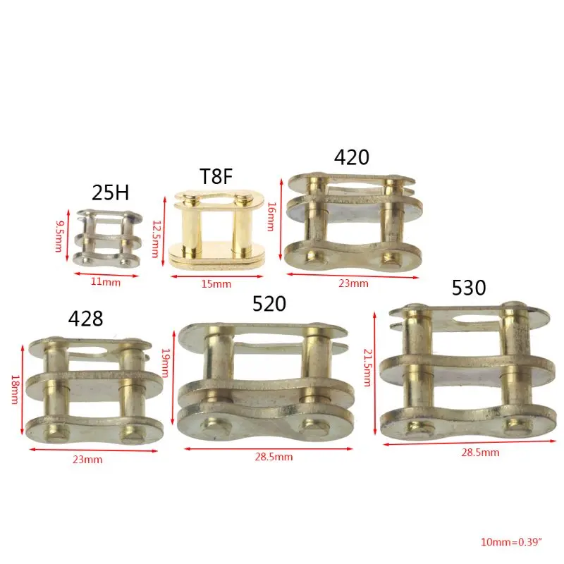

Motorcycle Chain Buckle Ring Link 25H# T8F# 420# 428# 520# 530#