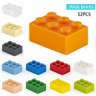 52 шт. строительные блоки 2x3 точки толстые фигурки-кирпичи Обучающие креативные размеры подходят для других брендов пластиковые игрушки сделай сам Аксессуары e3002