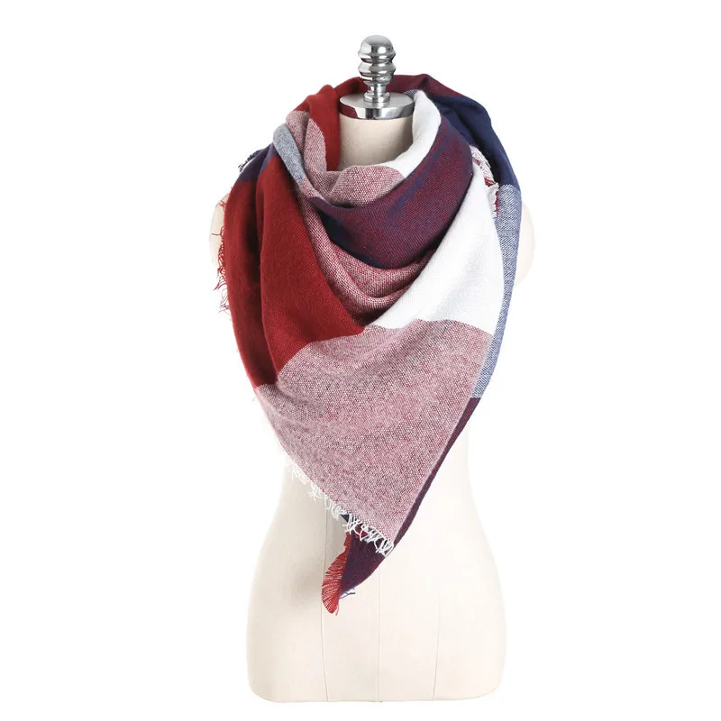 

luxury brand plaid cashmere women scarf winter warm shawl and wraps pashmina lady long tassel female foulard thick blanket