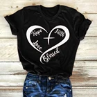 Женская свободная футболка с принтом сердца, надежды, веры, любви