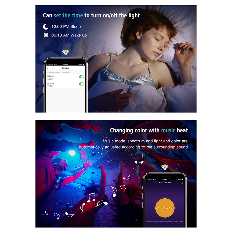 Tuya WiFi умная светодиодная Управление 4 контактный цветных (RGB) светодиодных лент